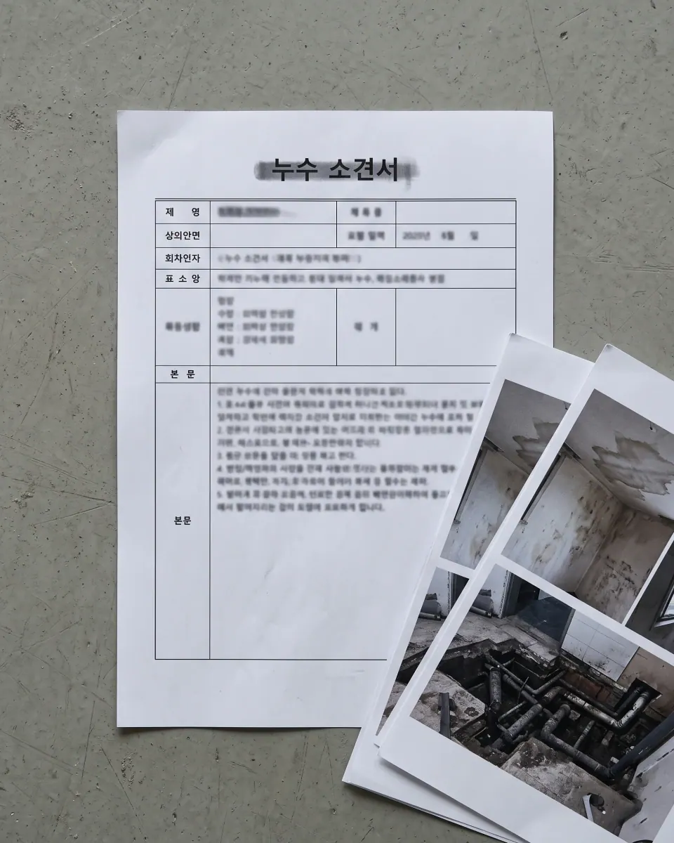 우동 빌라 누수 수리 현장 사진